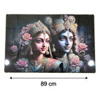 Premium Radha Krishna Royal Artistic Wall Frame (1 Pc 89x58 Cm)