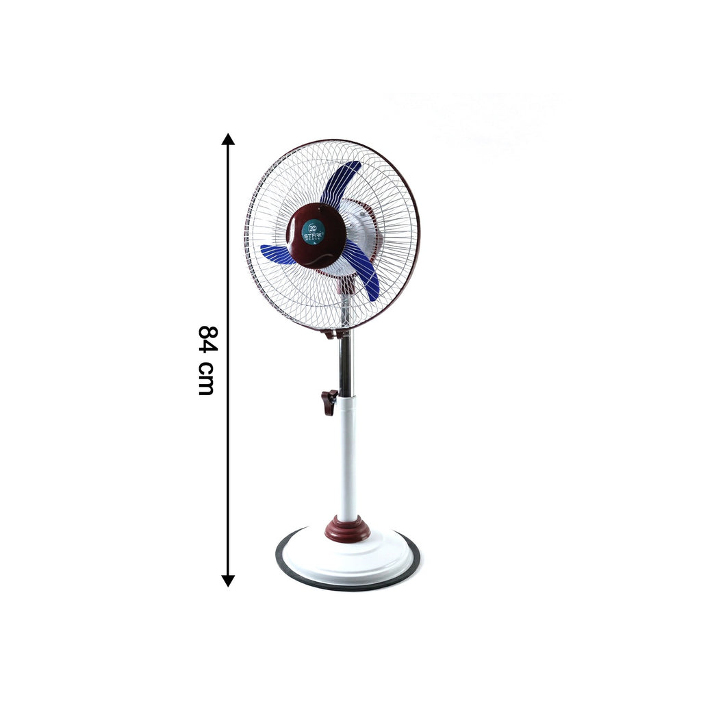 Omega 12v Rechargeable Pedestal Fan With Led Light (1 Pc)