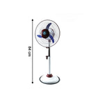 Omega 12v Rechargeable Pedestal Fan With Led Light (1 Pc)