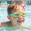 Kids Dual Color Swimming Goggles With Clear Vision Lens And Comfortable Fit  1 Pc