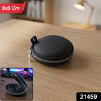 Compact Hard Shell Earphone Carrying Case With Zipper Closure (1 Pc)