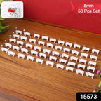 8mm Nail Cable Clips Set (50 Pc)