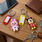 Cartoon Character Keychain With Name Tag (Mix Design 1 Pc)