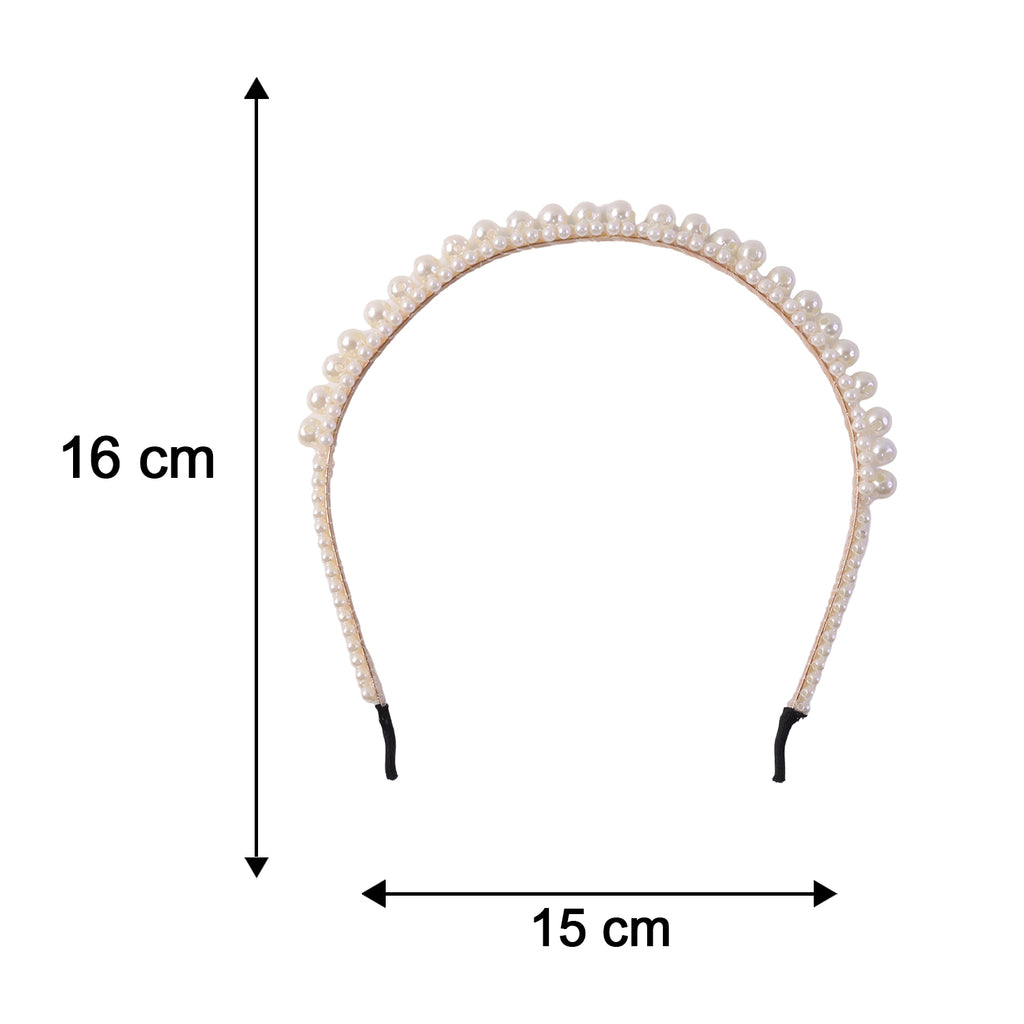 Elegant Pearl Studded Hairband For Women Daily Wear Headband (1 Pc)