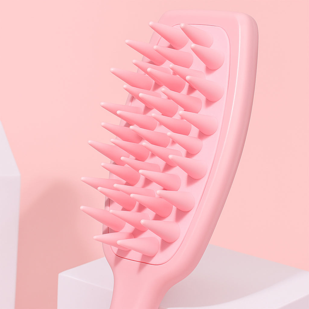 Multipurpose Silicone Scalp Massager Shampoo Brush (1 Pc)