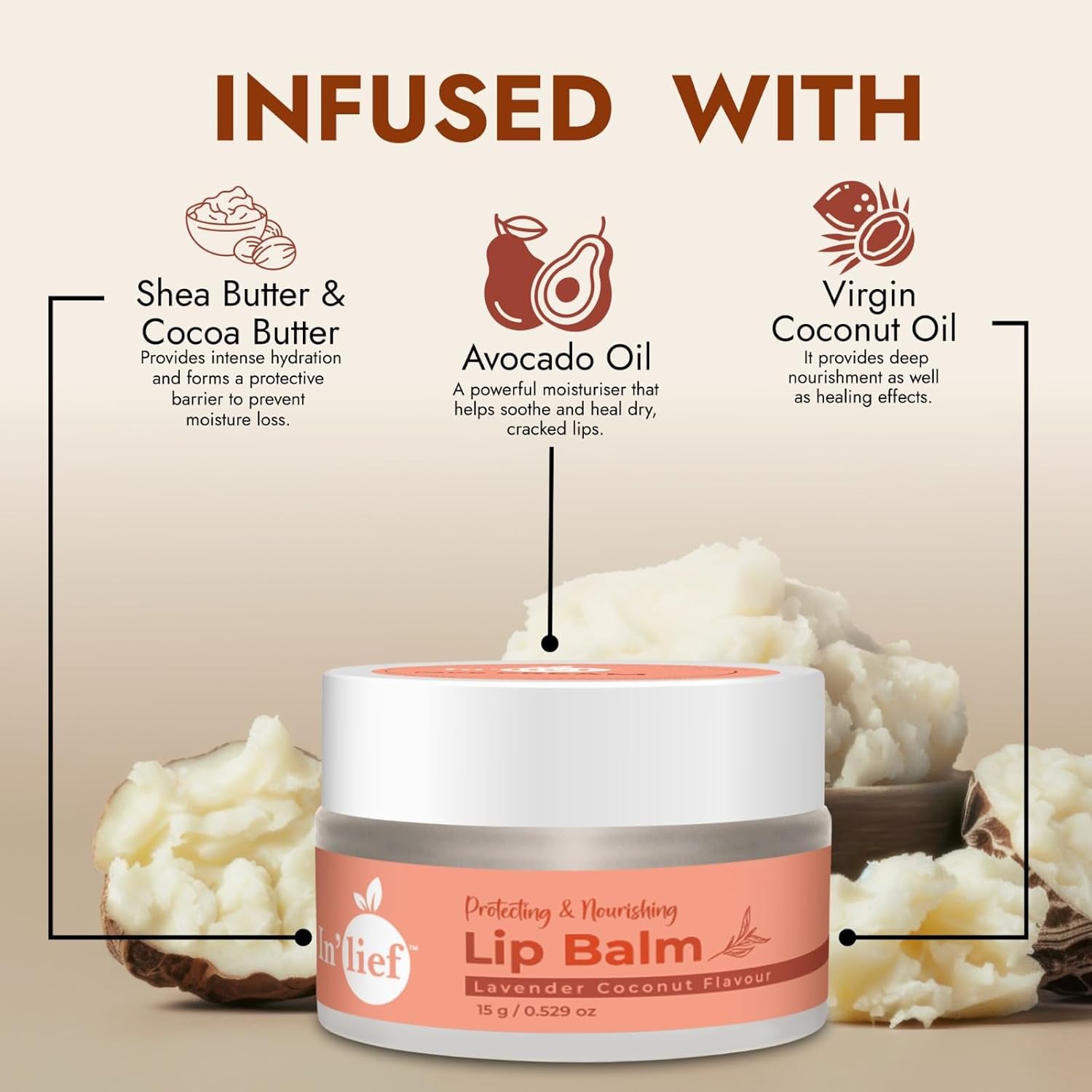 Inlief Moisturizing  Nourishing Lip Balm (1 Pc  15 Gm)