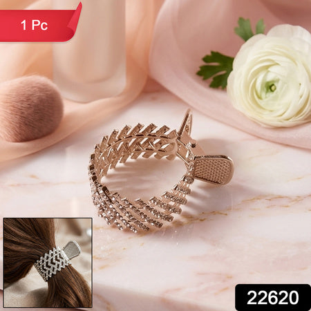 Elegant Crystal Studded Metal Hair Claw Clip (1 Pc)