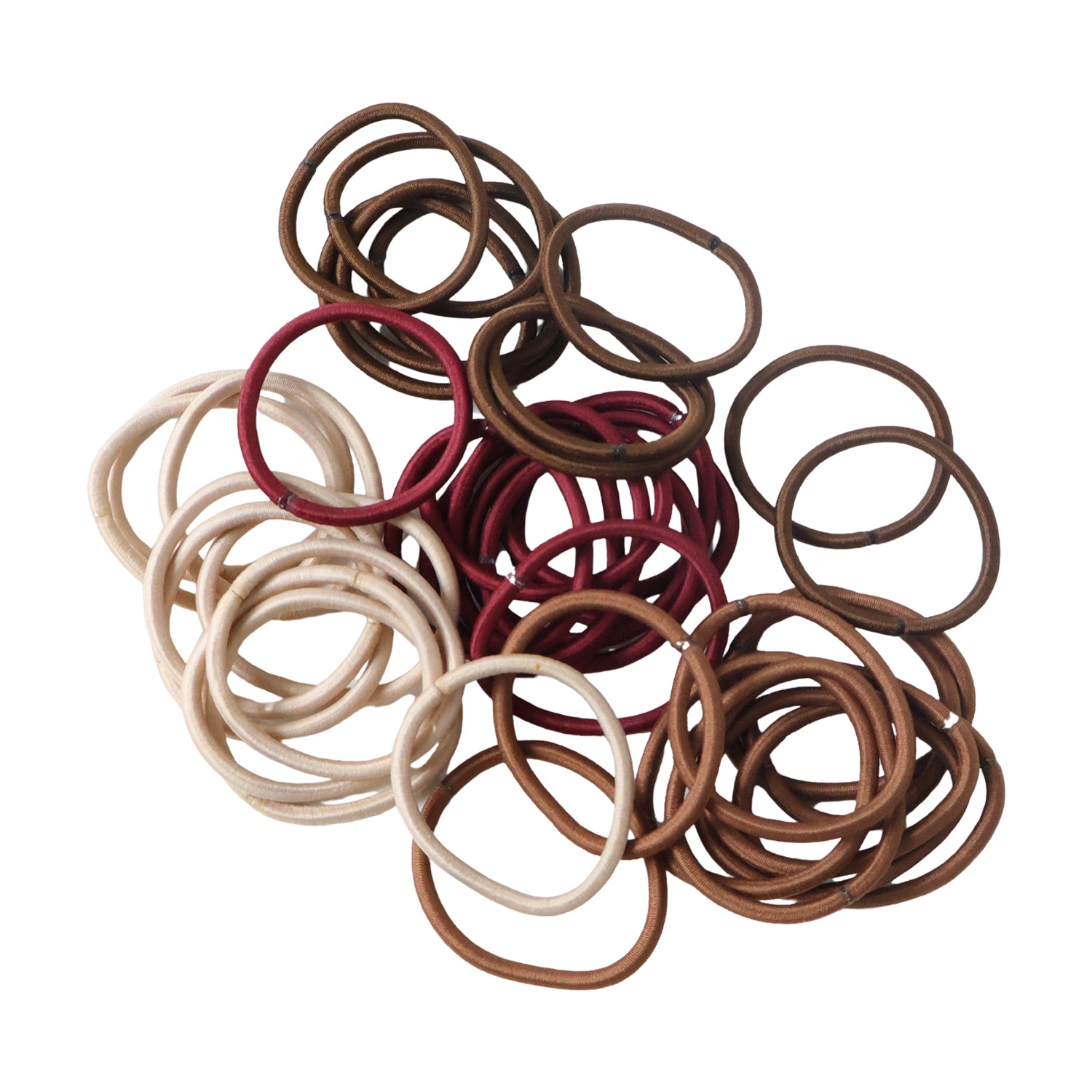 Soft Elastic Hair Bands For Women  Girls 40 Pc Mix Color