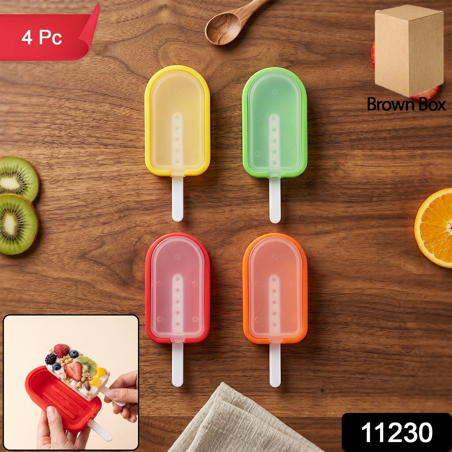 Reusuable silicone popsicle molds for homemade frozen treats