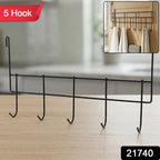Door hanging 5 hook rack in metal with modern design