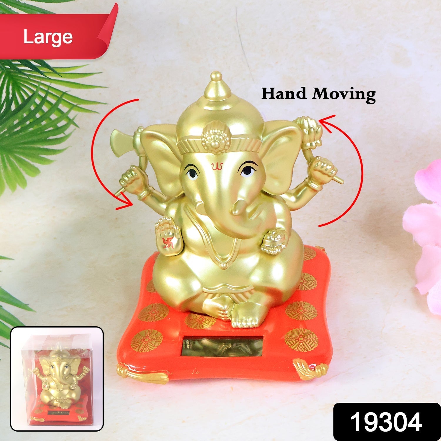 Close-up of decorative religious Large Lord Ganesha idol with fine detailing