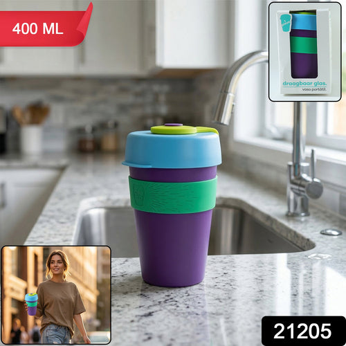 Silicone lid travel mug in vibrant colors