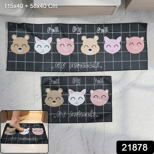 Kitchen floor mat set for home decoration and safety
