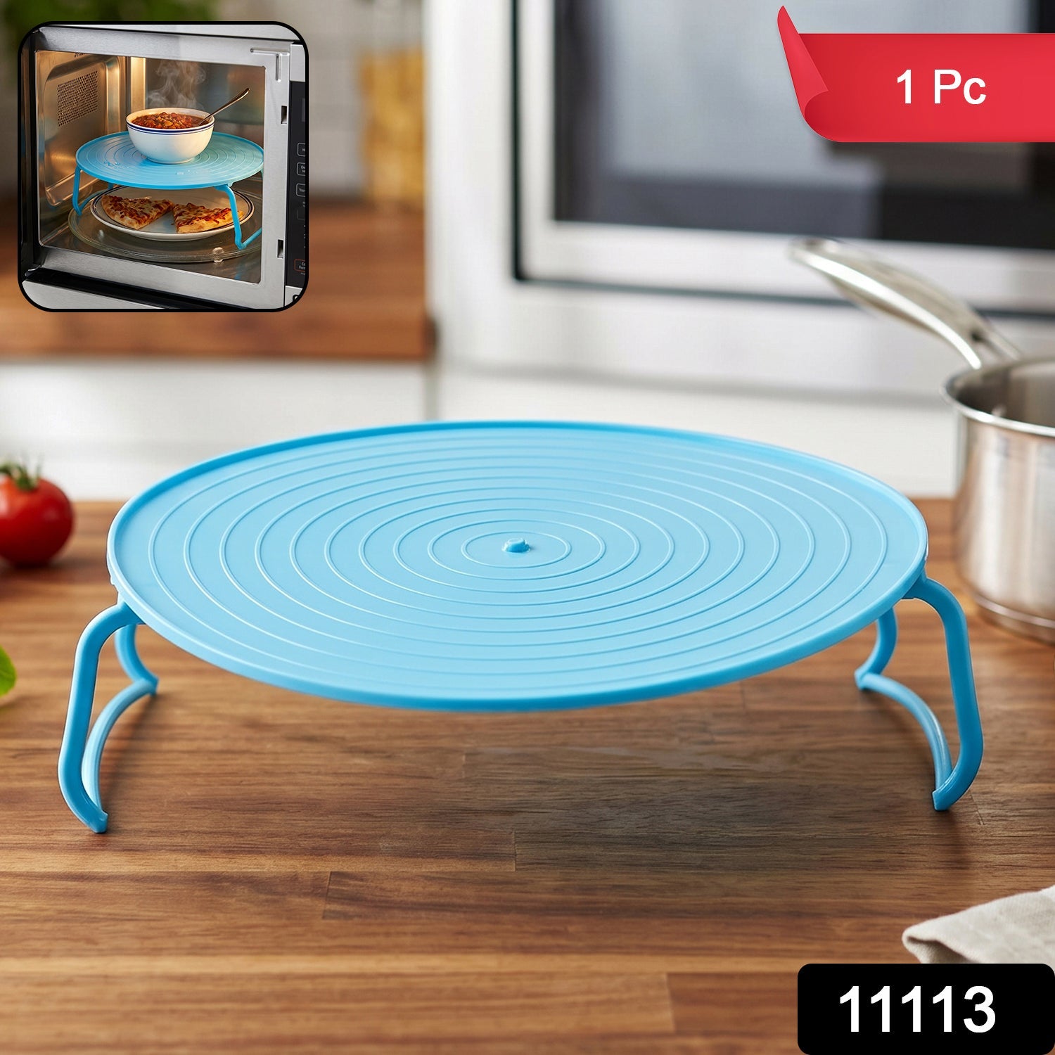 Multi-purpose plastic microwave tray for reheating and serving