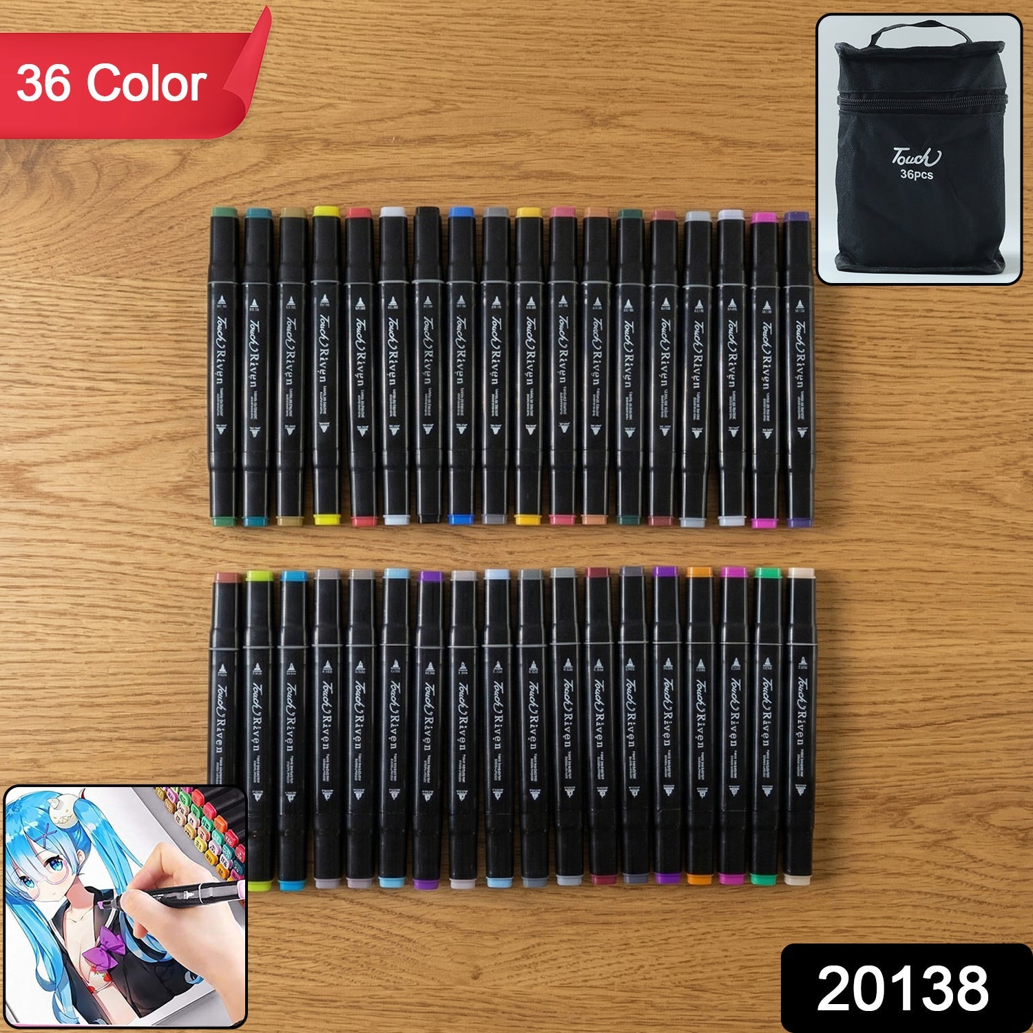 dual tip art markers with vibrant colors