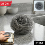 Steel dishwashing scrub pad for pots and pans