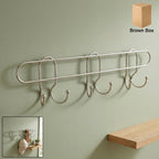 Indoor stainless steel wall mounted hook rack