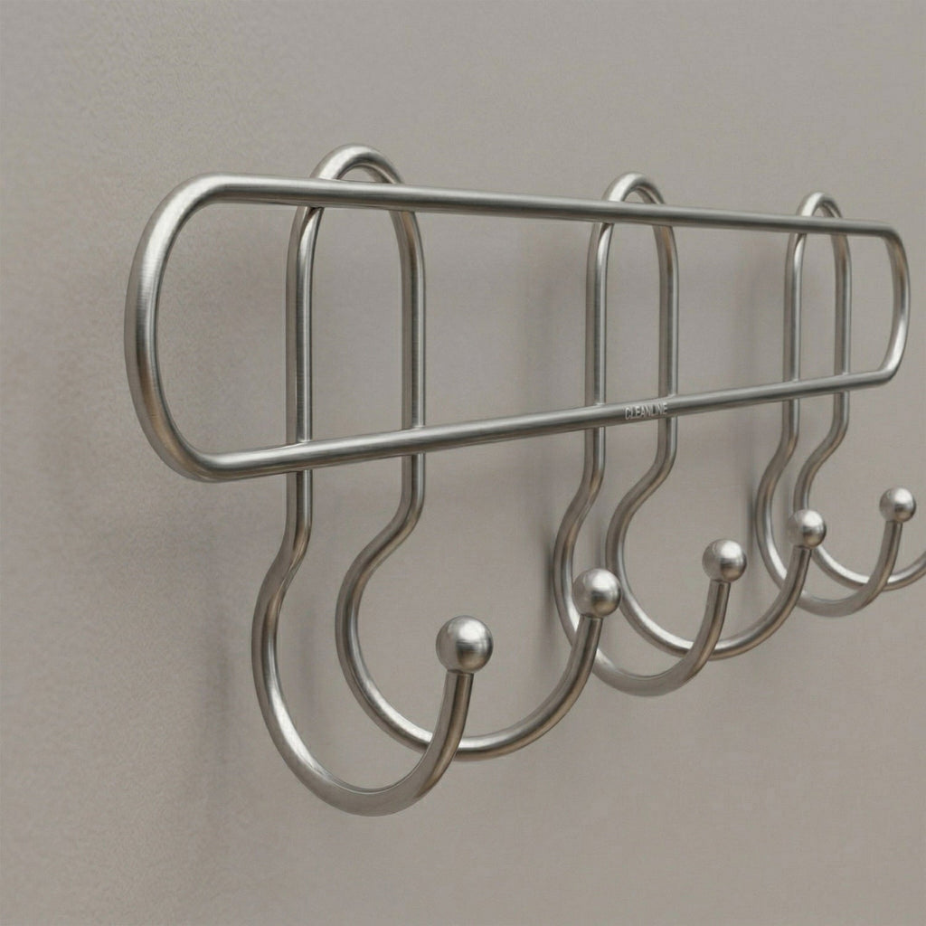 Stylish wall mount hook rack for towels, clothes, and bags