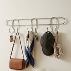 Stainless steel wall mounted hook rack for home storage