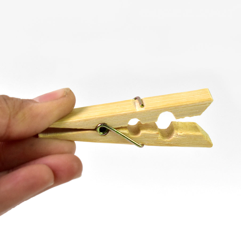 Heavy Duty Bamboo Wooden Cloth Clips  Pegs (20 Pcs Set)