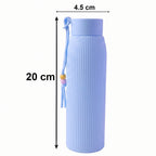Premium Textured Glass Water Bottle (300 Ml Approx)