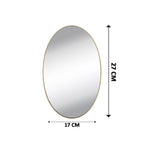 1795 Oval Shape 3d Mirror Sticker Used In All Kinds Of Household And Official Purposes As A Sticker Etc (2 Pc Set)