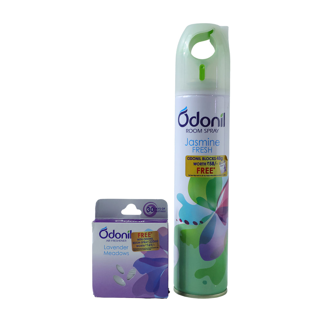 Room Spray And Air Freshener Blocks Combo Set (1 Set Mix Fragrance 220 Ml)