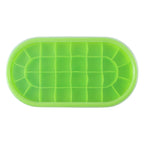 Premium Oval Silicone Ice Cube Tray With Lid (1 Pc)