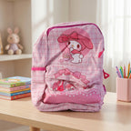 Cute Bow And Bunny Design Backpack  (1 Pc 13 Inch)