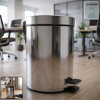 Premium Stainless Steel Pedal Dustbin With Close Lid (1 Pc3 Ltr)