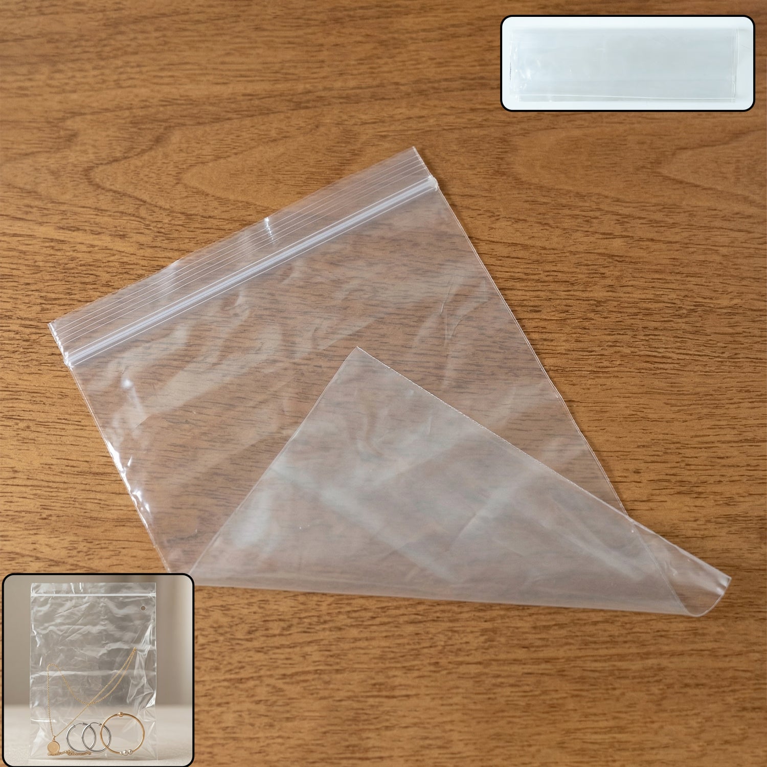 Transparent Plastic Zip Lock Bag (1 Pc 33x23 Cm)