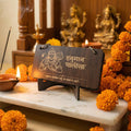 Premium Wooden Hanuman Chalisa Flip Book With Stand (1 Set)