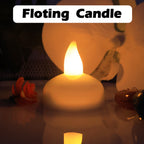 Led Floating Smokeless Candles (12 Pc)