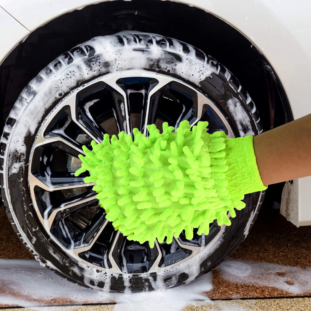 Microfiber Car Wash Glove Mitt For Carbikehome  Surface