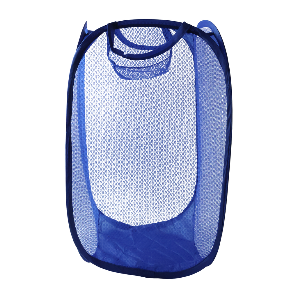 Pop Up Mesh Laundry Basket Lightweight Clothes Hamper (1 Pc34x34x58cm)