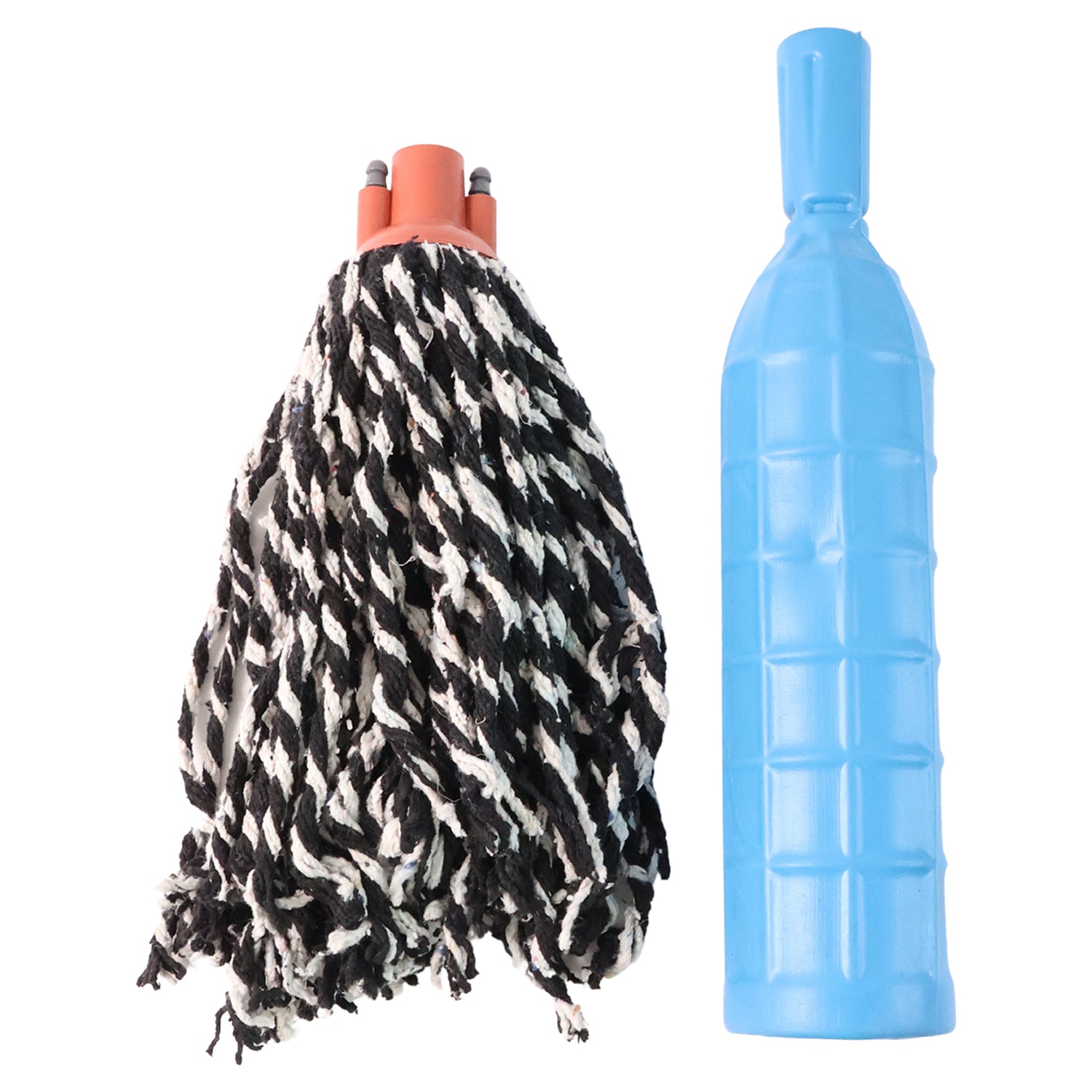 Plastic Mop Refill With Handle Grip  Durable Cotton Yarn Floor Cleaning Mop Head For Household And Commercial Use