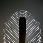 Premium Leaf Shape Crystal Table Lamp (1 Pc)