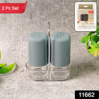 Apex Victory Salt  Pepper Dispenser Set  2 Pcs Acrylic Seasoning Shaker