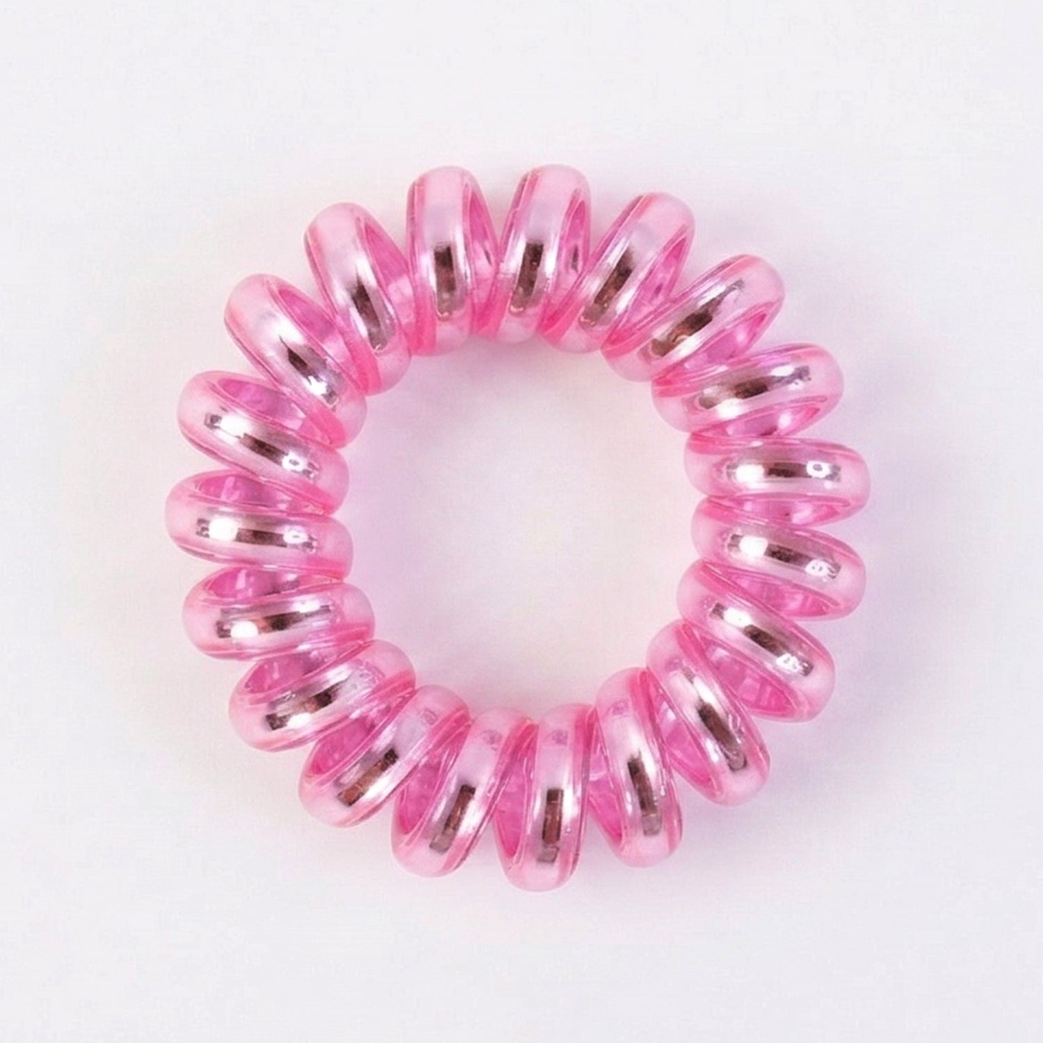Soft Stretchable Telephone Wire Style Hair Bands Set (1 Pc Mix Color)
