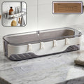 Stylish Bathroom Wall Shelf  1 Pc Multi-purpose Storage Organizer With Hooks