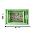 Supermom Floral Printed Multipurpose Serving Tray Set (3 Pc Set)