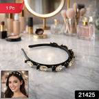 Premium Crystal Studded Designer Hairband For Women  Girls (1 Pc)
