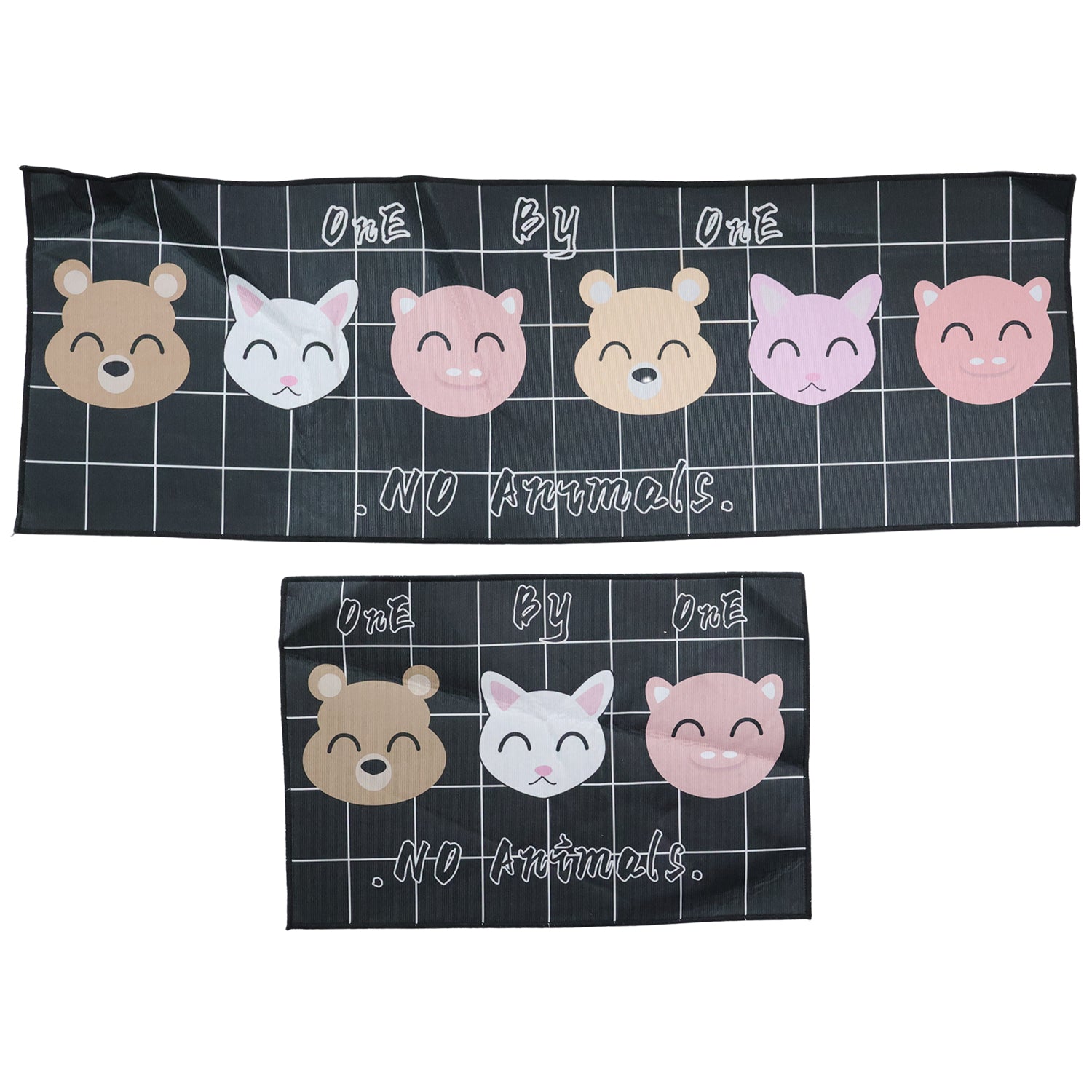Printed Anti Slip Floor Mat Set (2 Pc 115x40 + 58x40 Cm)